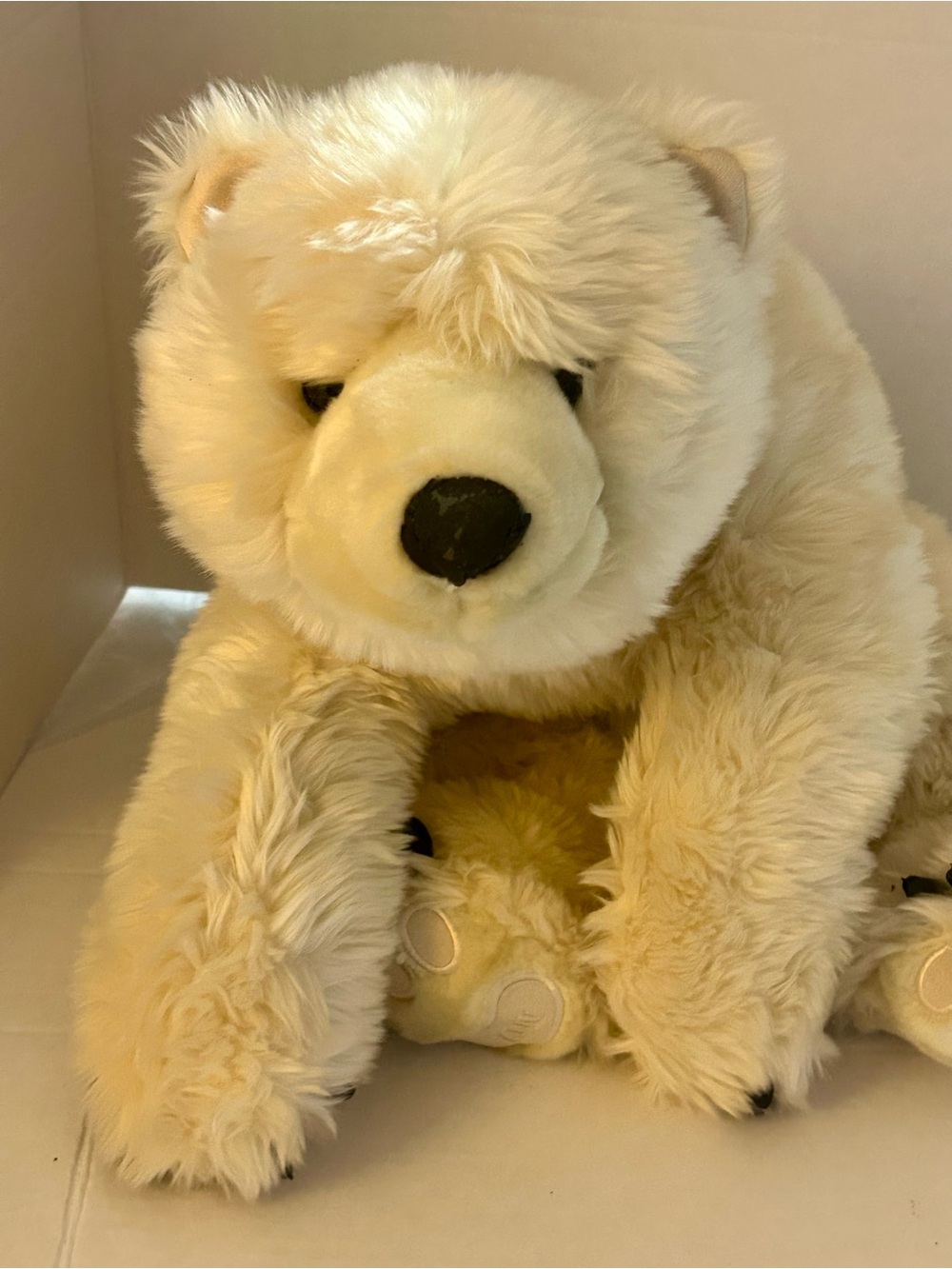 DITZ Realistic Polar Bear Stuffed Animal 27” Weighted Paws Plush The Hen House